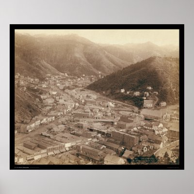 Deadwood View from Mt. Moriah SD 1888 Poster by lc_grabill