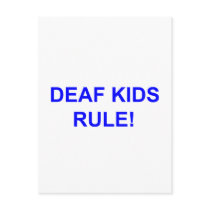 DEAF KID RULE POST CARD