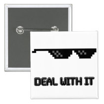 Deal With It Sunglasses buttons