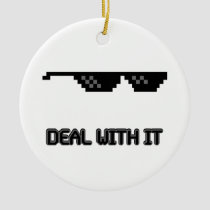 Deal With It Sunglasses ornaments