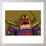 Deano plays the Drums Print
