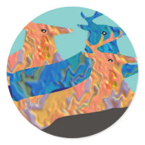Dear Deer - don't you fear Round Stickers