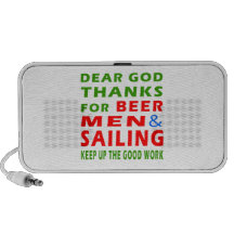 Dear God Thanks For Beer Men And Sailing Speakers
