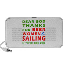 Dear God Thanks For Beer Women And Sailing PC Speakers