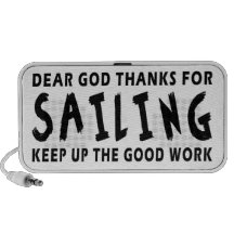 Dear God Thanks For Sailing Notebook Speaker