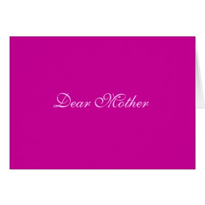 Dear Mother Card by webcarve