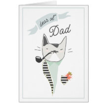 Dear Ol' Dad Coolest Cat of them All Greeting Cards