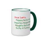 Dear Santa Attorney Coffee Mug