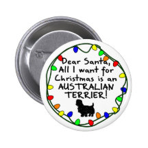 Dear Santa Australian Terrier Pins