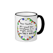 Dear Santa Dirt Bike Coffee Mugs