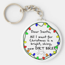 Dear Santa Dirt Bike Keychains