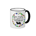 Dear Santa Havanese Coffee Mugs