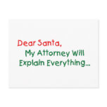 Dear Santa My Attorney Will Explain Postcards