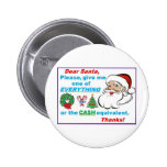 Dear Santa Pinback Buttons