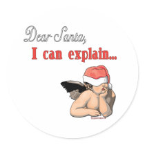 Dear Santa Round Stickers - Customized