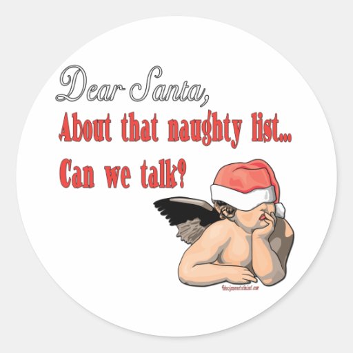 Dear Santa Series Round Sticker