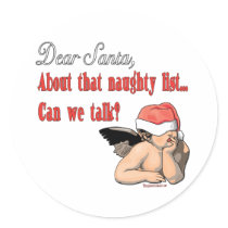 Dear Santa Series Round Sticker