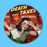 DEATH AND TAXES - Tax Day Humor - Dart Board dartboards