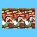 DEATH AND TAXES - Tax Day Humor - Sticker stickers