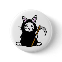 Death Bunny Pinback Buttons