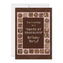 Death by Chocolate Birthday Party Invitation