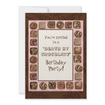 Death by Chocolate Birthday Party Invitation