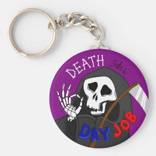 Death Finds a Day Job Key-Chain Keychain