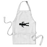 death man on floor icon aprons