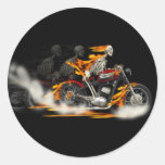 Death Metal Motorbike Riders Rubber burn Stickers