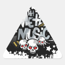 Death Metal Music Triangle Stickers