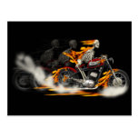 Death Metal Riders Motorcycle Art Post Card