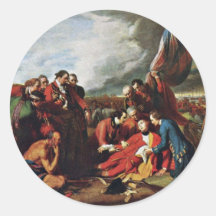 Death Of General Wolfe By West, Benjamin Stickers