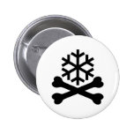 Death Snow Flake Bones crossed Pinback Buttons