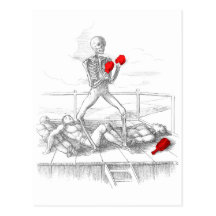 Death the Fisticuffs Champion Post Cards