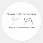 Death to Cyclohexane Round Stickers