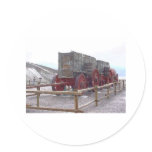 DEATH VALLEY MULE TRAIN ROUND STICKER