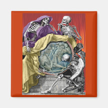 death's discourse upon the living refrigerator magnet