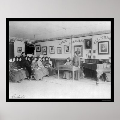 Debate Class at the Carlisle Indian School 1901 Print by lc_vintagephotos