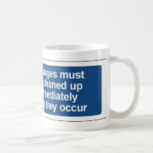 débordements mug à café