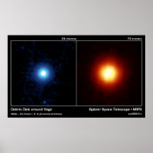 Debris Disc around Vega – Spitzer Space Telescope Poster