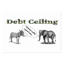 Debt Ceiling Camouflage Postcard Business Card