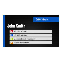 Debt Collector - Stylish Theme QR Code Business Card Template