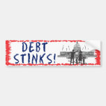 Debt Stinks Bumper Sticker
