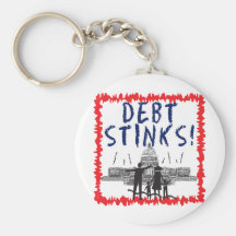 Debt Stinks Key Chain