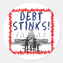 Debt Stinks Sticker