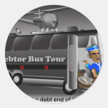 Debtor Bus Tour Sticker