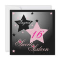 Debutant Star Sweet Sixteen-Cust. invitations