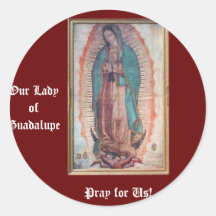December 12   Our Lady of Guadalupe Round Stickers