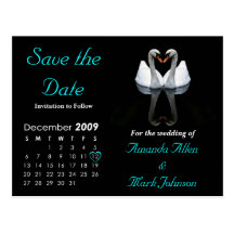December 2009 Save the Date, Wedding Announcement Post Cards