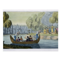 Deception of Captain Wallis by Queen Oberea, plate Postcard